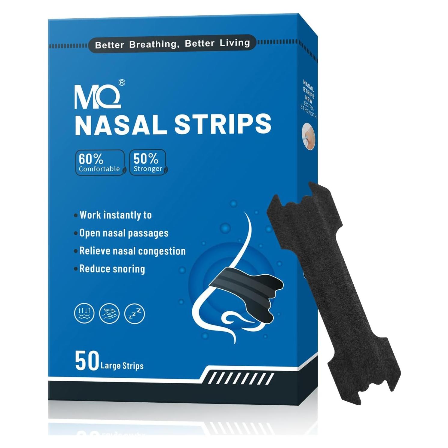 Tiras Nasales MQ para Ronquidos - Fuerza Extra, 100 Unidades