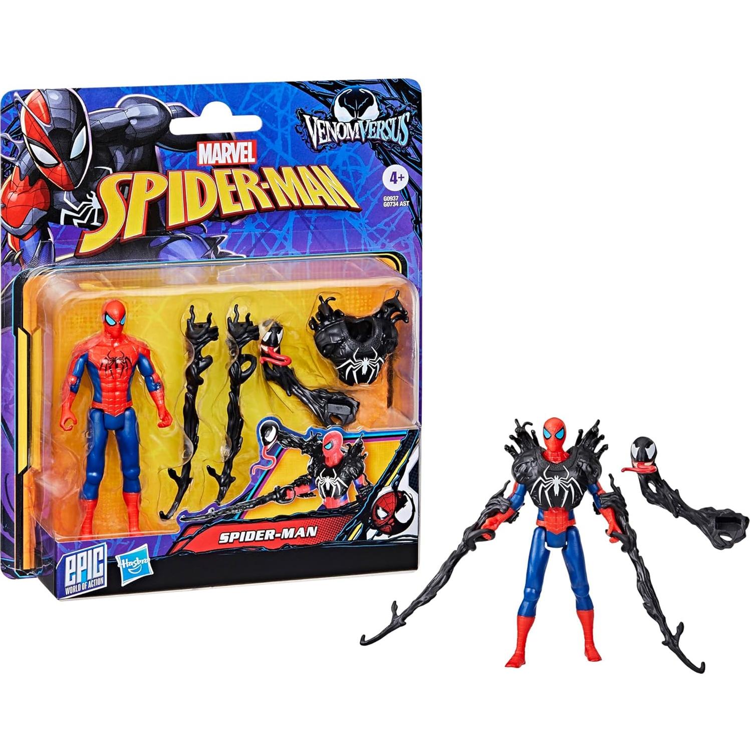 Figura de Acción Spider-Man VenomVersus Hasbro 10 cm con Accesorios