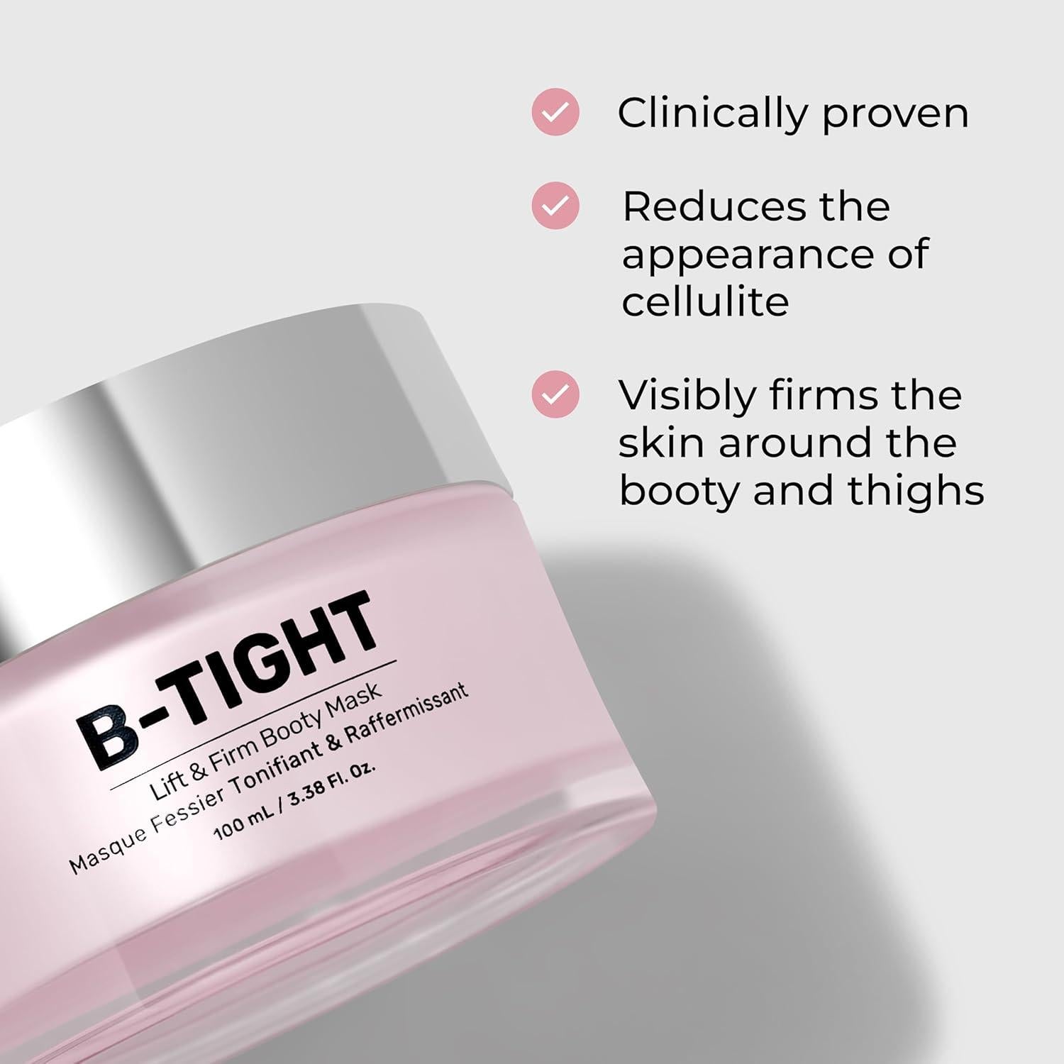 MAËLYS Cosmetics B-TIGHT Leave-On Cellulite Mask - Reduces The Appearance Of Cellulite - Visibly Tightens The Skin In The Butt Area