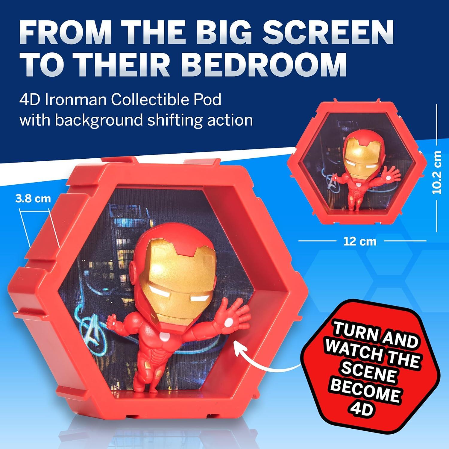 Figura Iron Man 4D WOW! PODS Coleccionable 10x12 cm