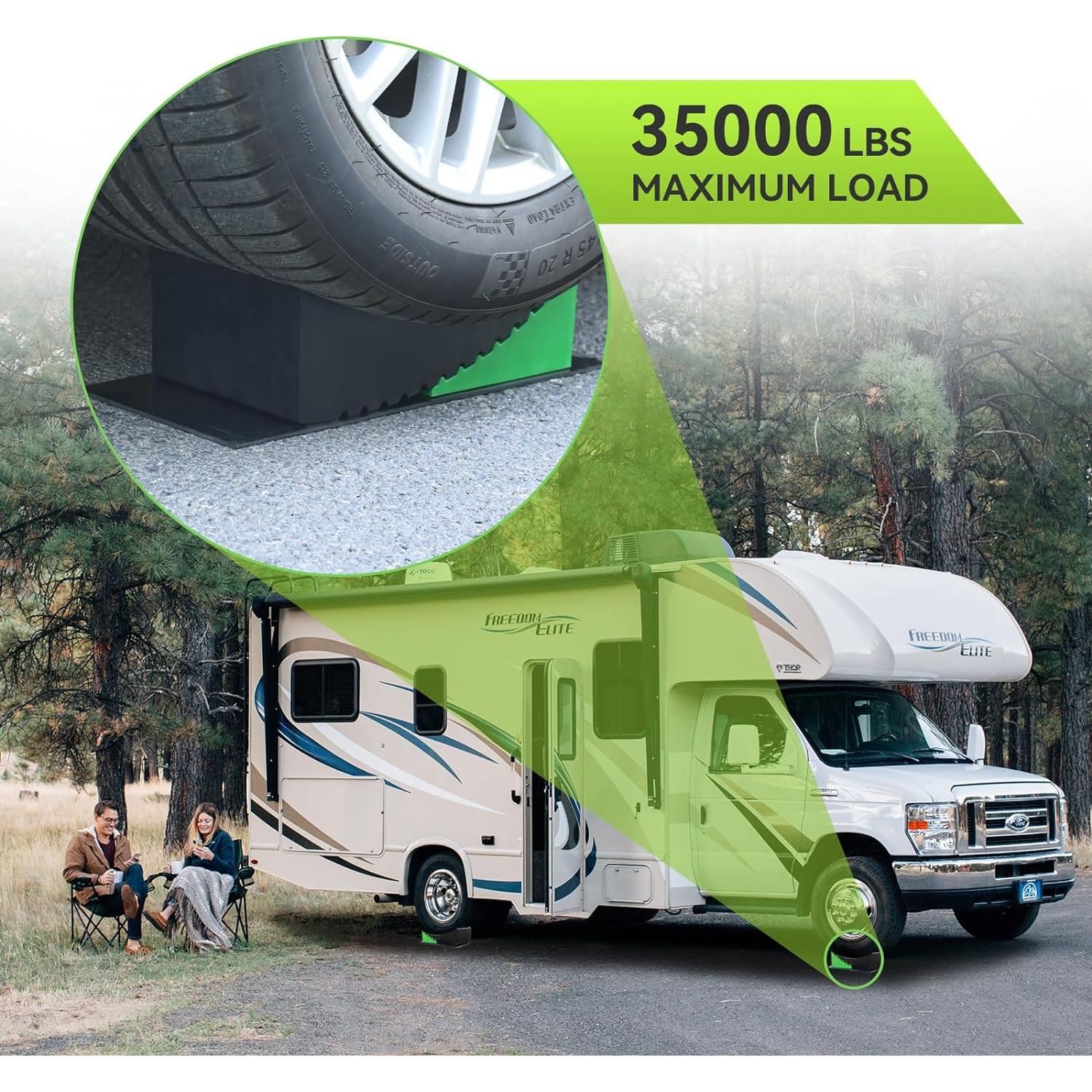 Kit de Niveladores RVMATE 8 Piezas para RV y Remolques