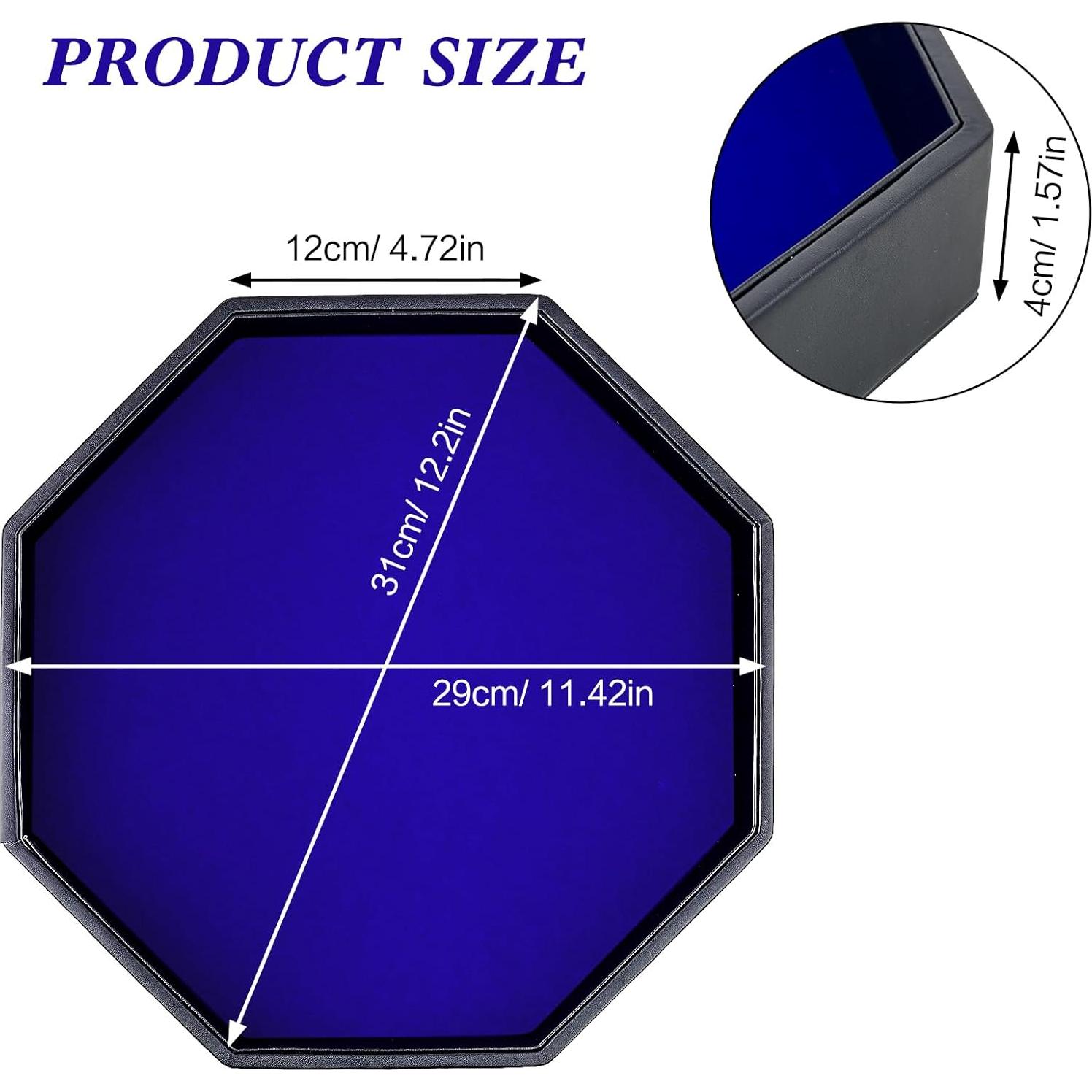 Bandeja para Dados RERIVER Octagonal Azul 29x4 cm