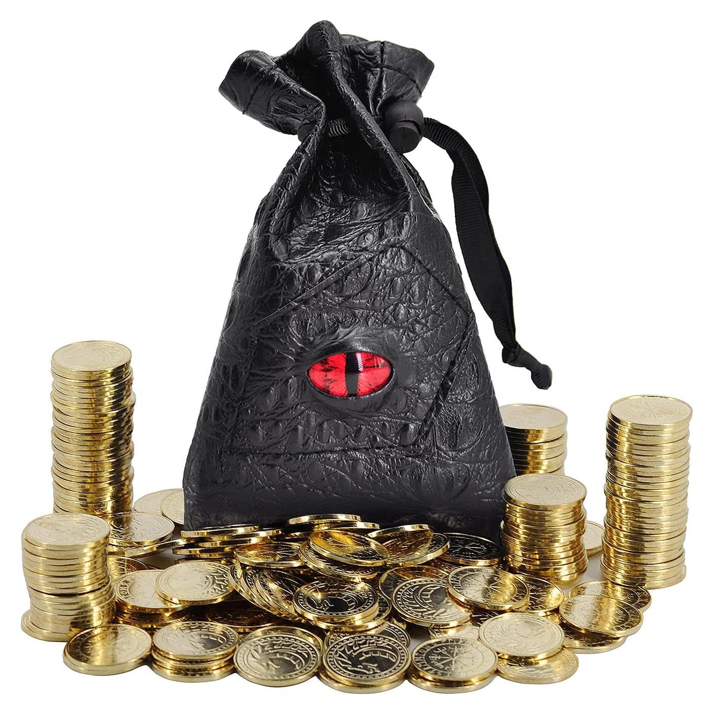 Monedas de Fantasía CZYY 50 Tokens de Tesoro Metal Dorado