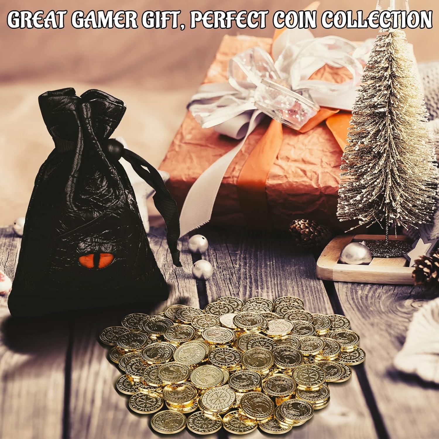 Monedas de Fantasía CZYY 50 Tokens de Tesoro Metal Dorado