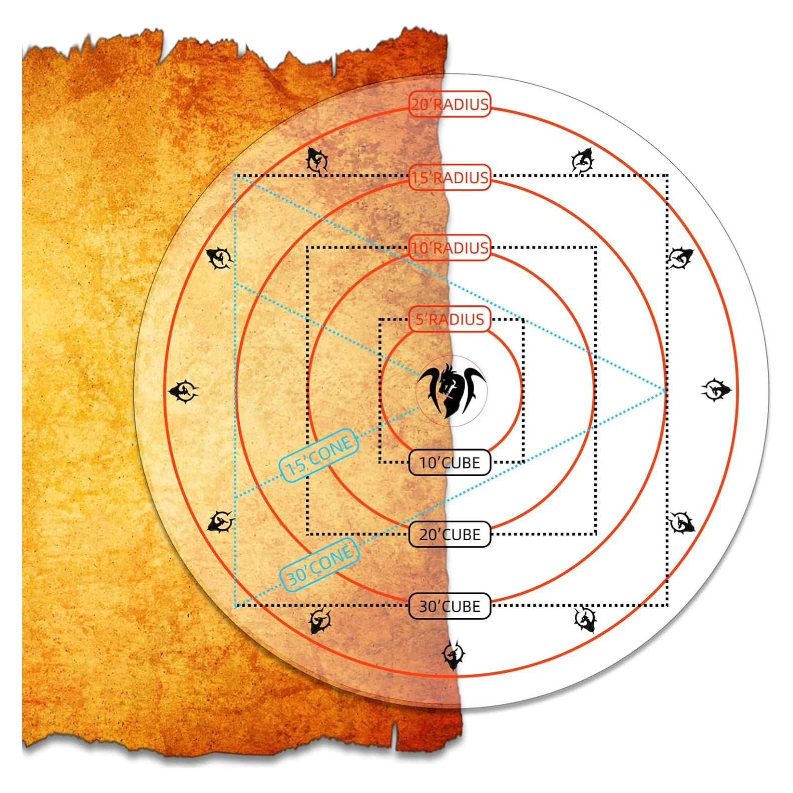 Byhoo Plantilla AOE DND 4 en 1 para Juegos de Mesa