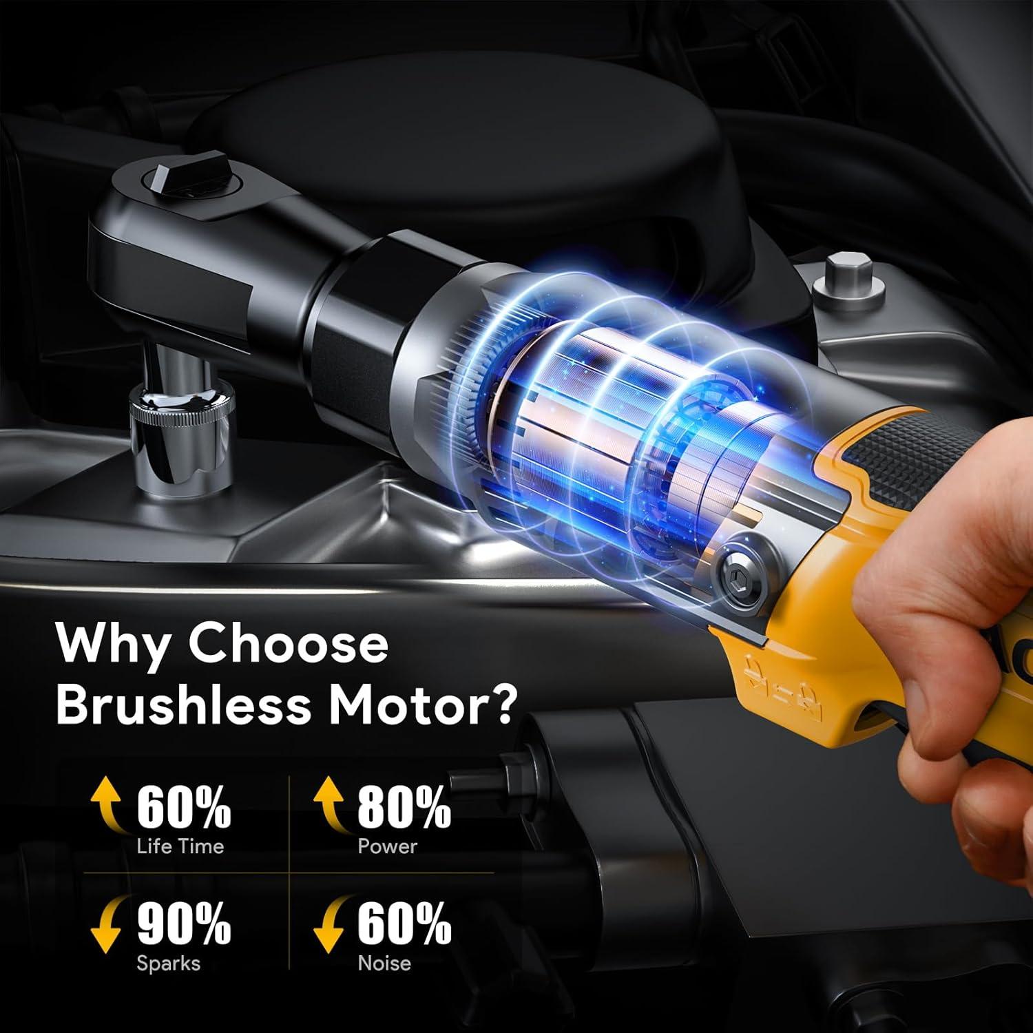 Llave de Trinquete Inalámbrica ACROPOW 3/8" 74 Pies-Libras