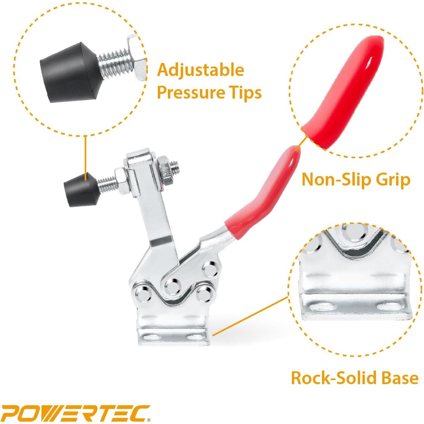 POWERTEC Abrazaderas de Palanca Horizontal y Vertical 227kg