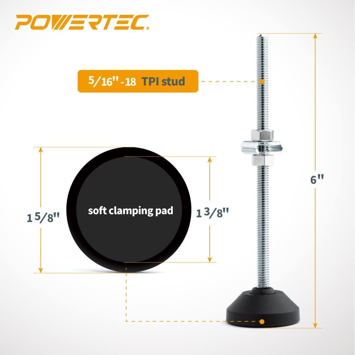 POWERTEC Abrazaderas de Palanca Horizontal y Vertical 227kg