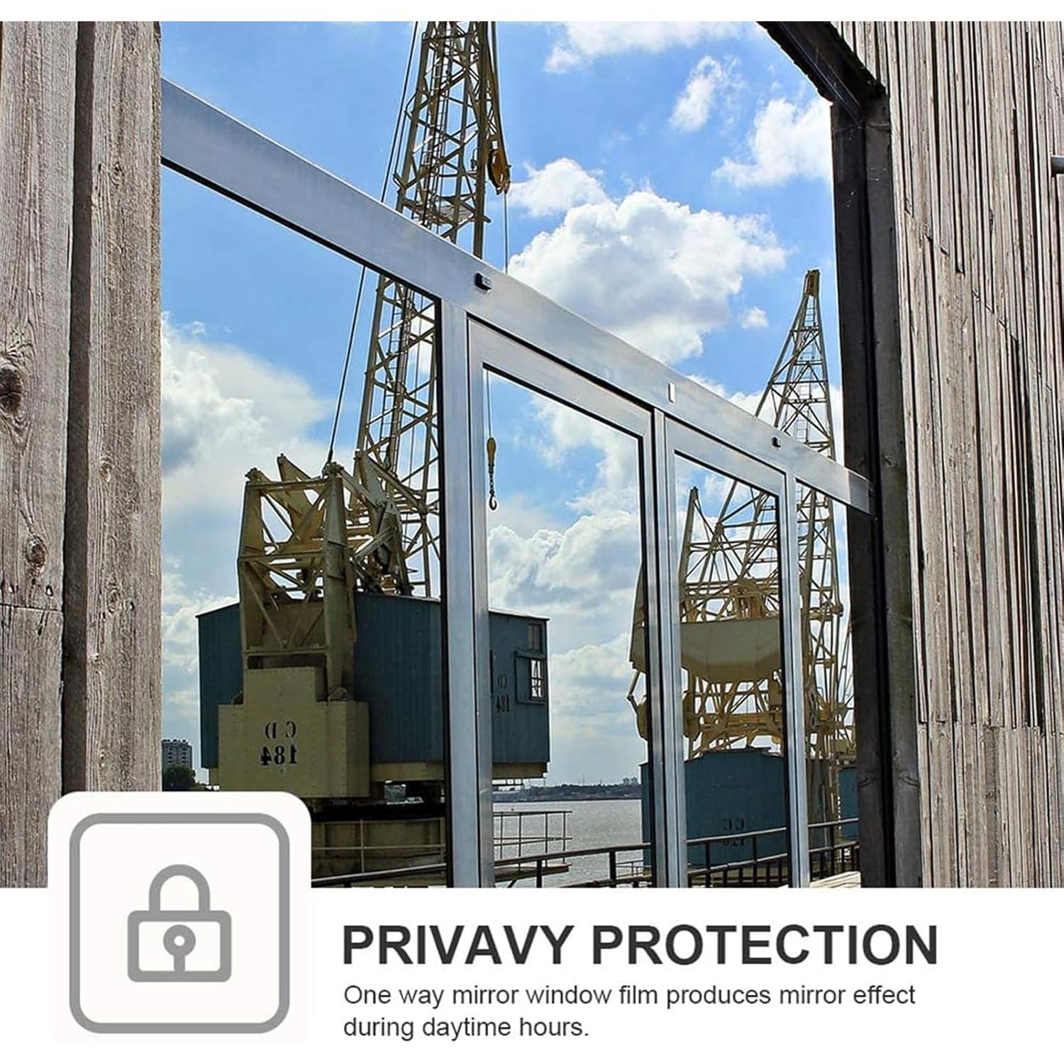 Película de Privacidad para Ventanas FILMGOO 30x218 cm Reflectante