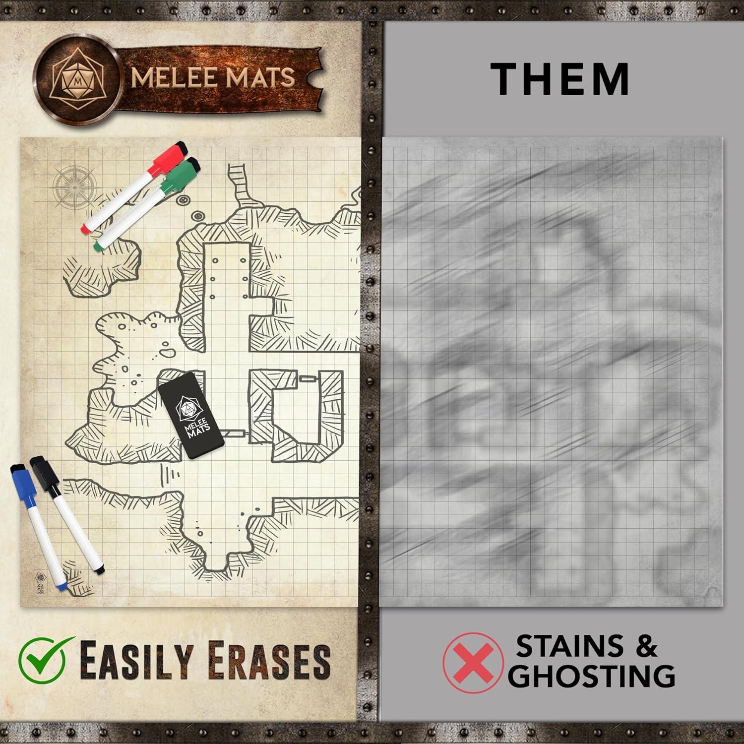 Melee Mats Kit de Inicio DND 88,9x121,9 cm con Accesorios