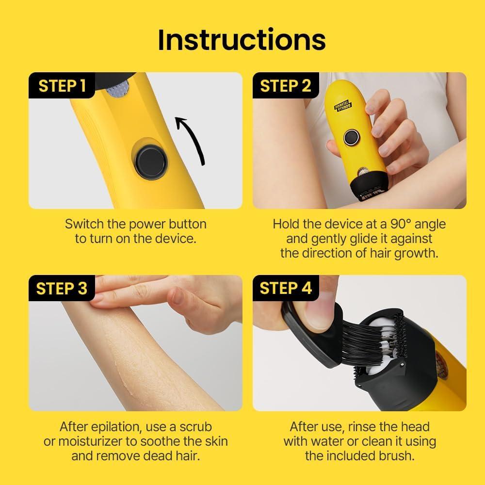 Epilador Mini 1000V Gorilla con Rodillo Alivio Dolor - Negro