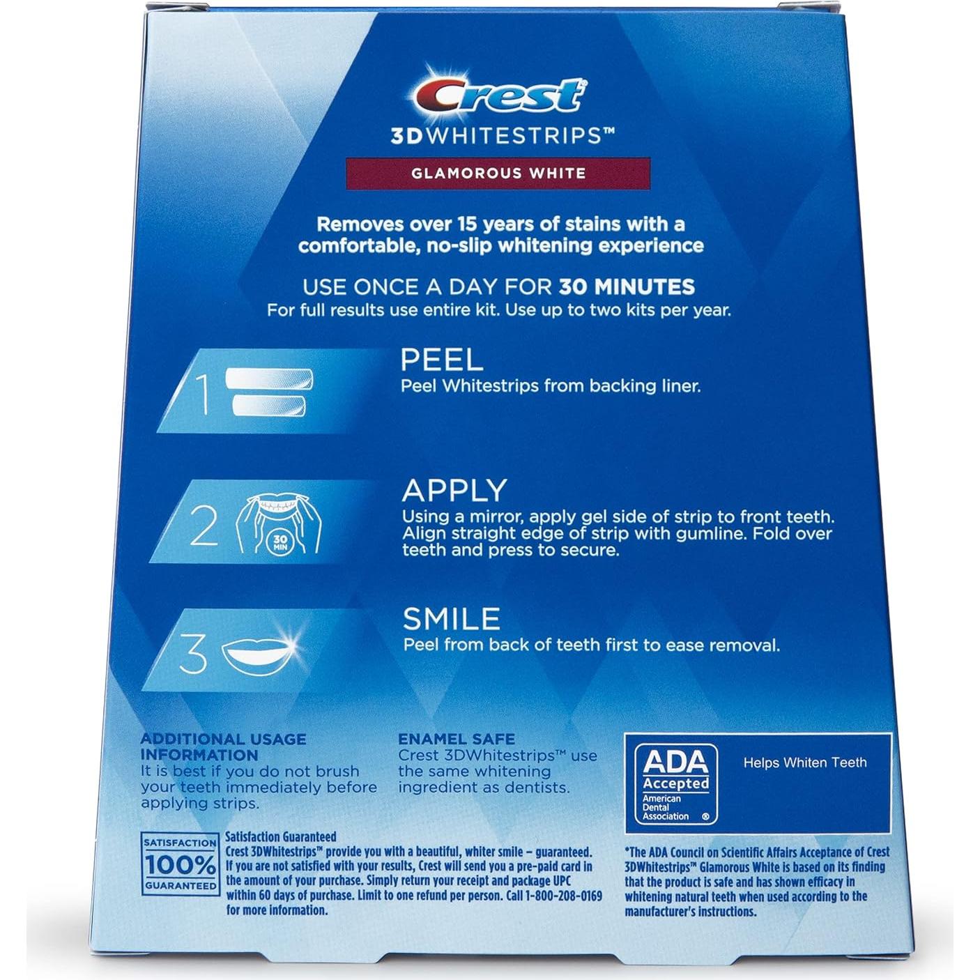 Crest 3D White Luxe Kit Blanqueamiento Dental 28 Tiras