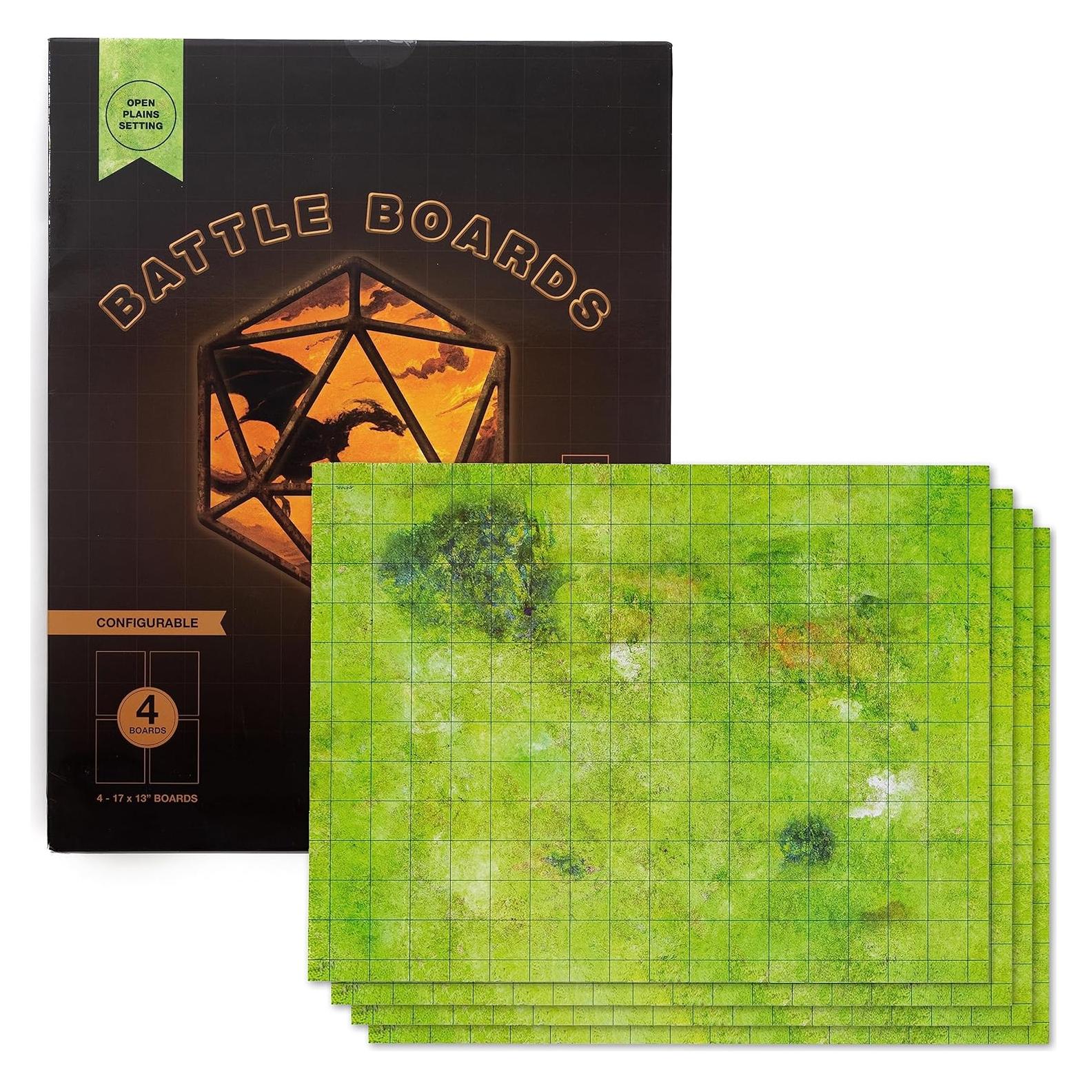 Tableros de Batalla GSM Brands 4 Piezas Borrado en Seco