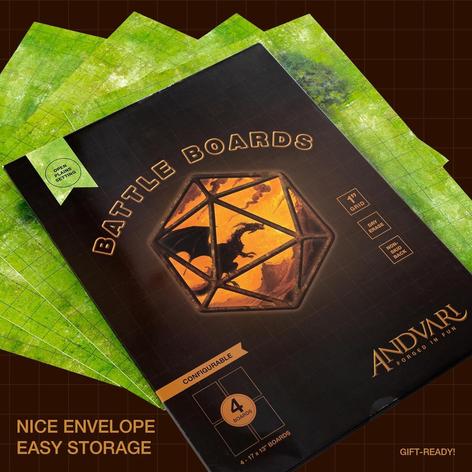 Tableros de Batalla GSM Brands 4 Piezas Borrado en Seco