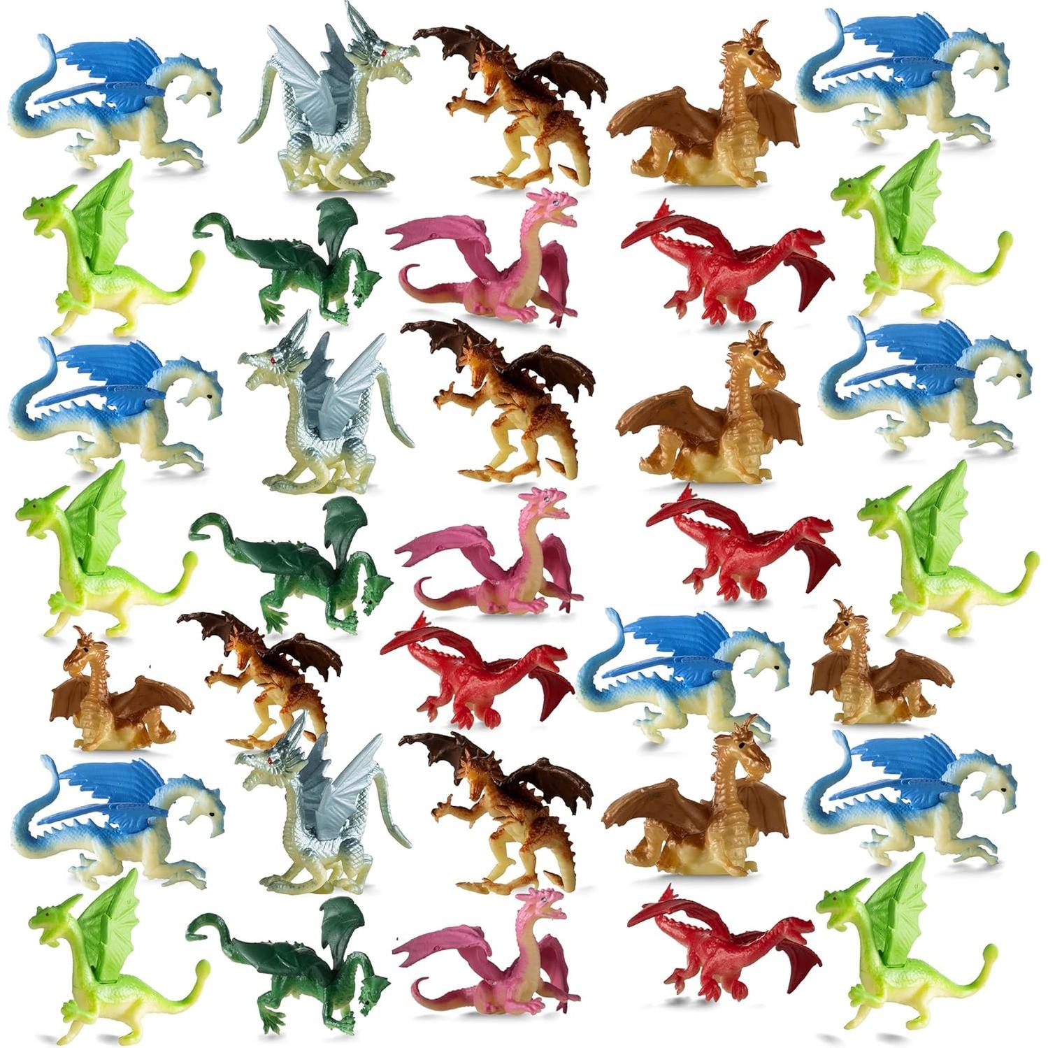 Figuras de Dragón Bedwina - Paquete de 36 Mini Juguetes