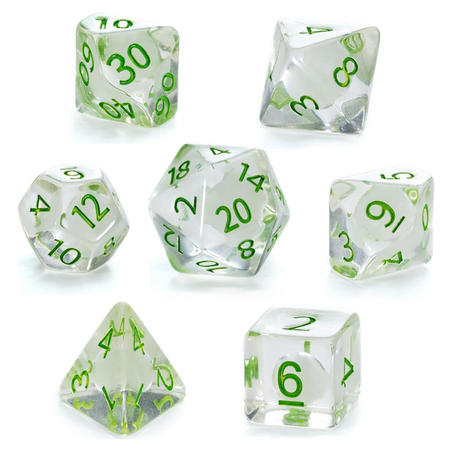 Conjunto de Dados Poliédricos Radiantes - Gate Keeper 7 piezas