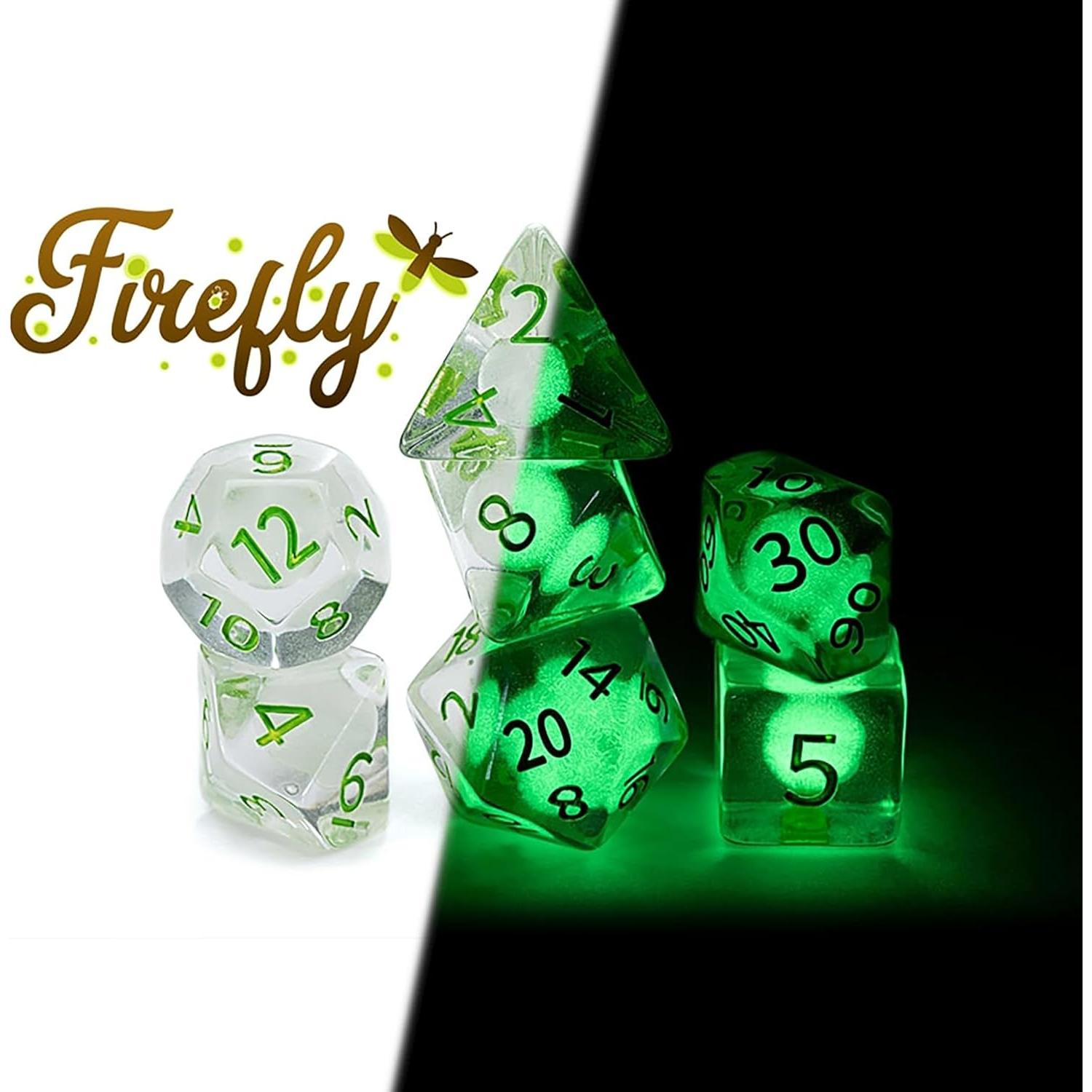 Conjunto de Dados Poliédricos Radiantes - Gate Keeper 7 piezas