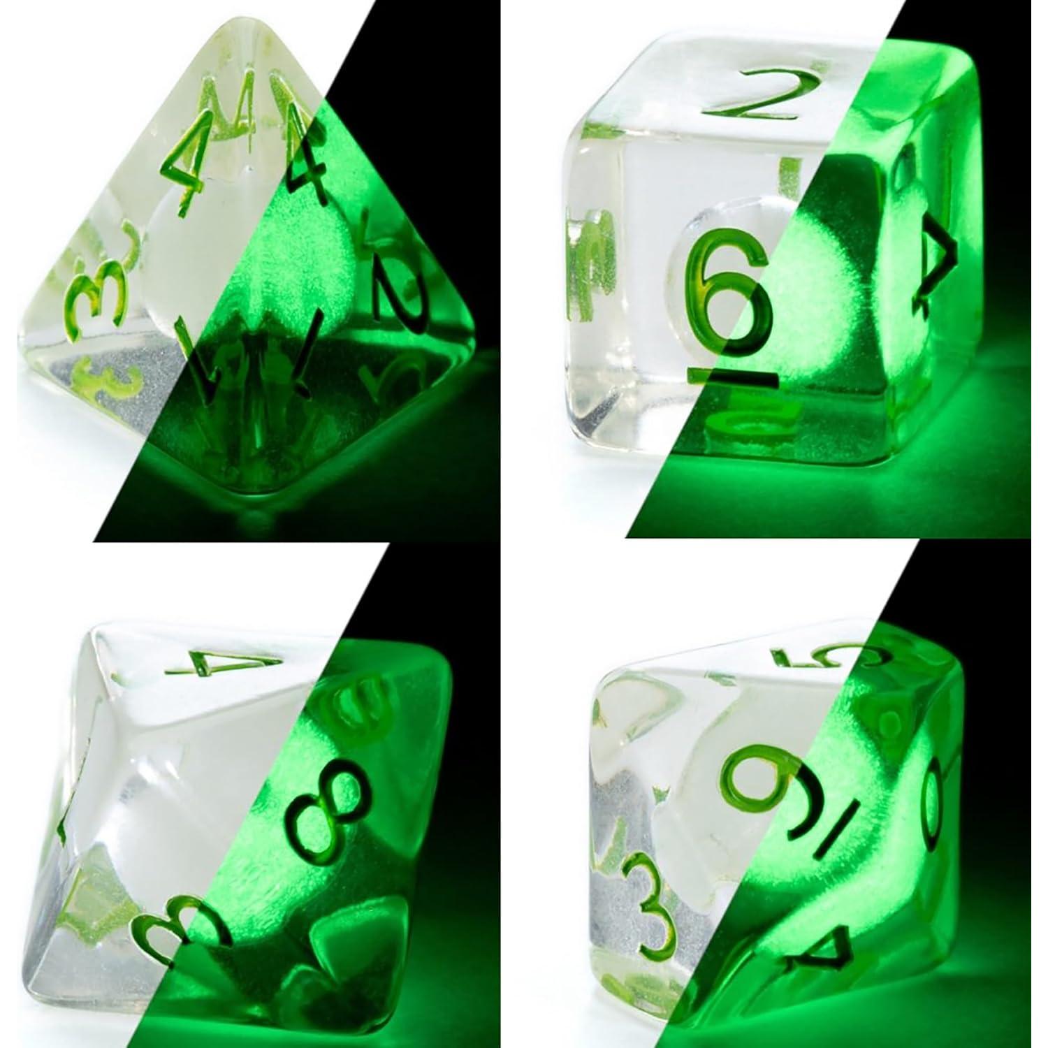 Conjunto de Dados Poliédricos Radiantes - Gate Keeper 7 piezas