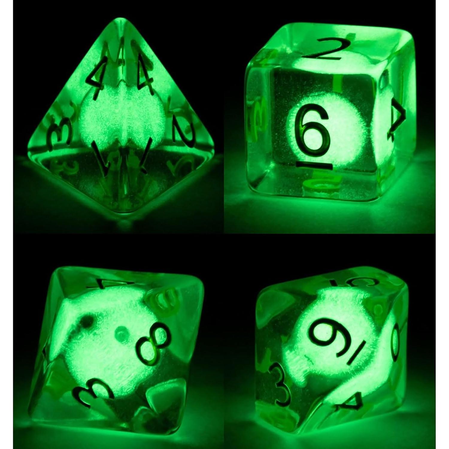 Conjunto de Dados Poliédricos Radiantes - Gate Keeper 7 piezas