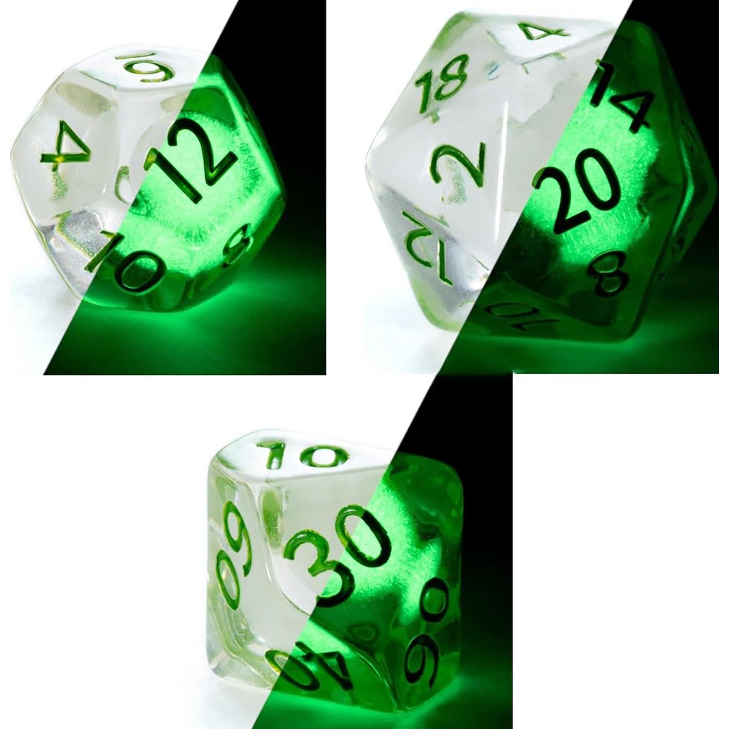 Conjunto de Dados Poliédricos Radiantes - Gate Keeper 7 piezas