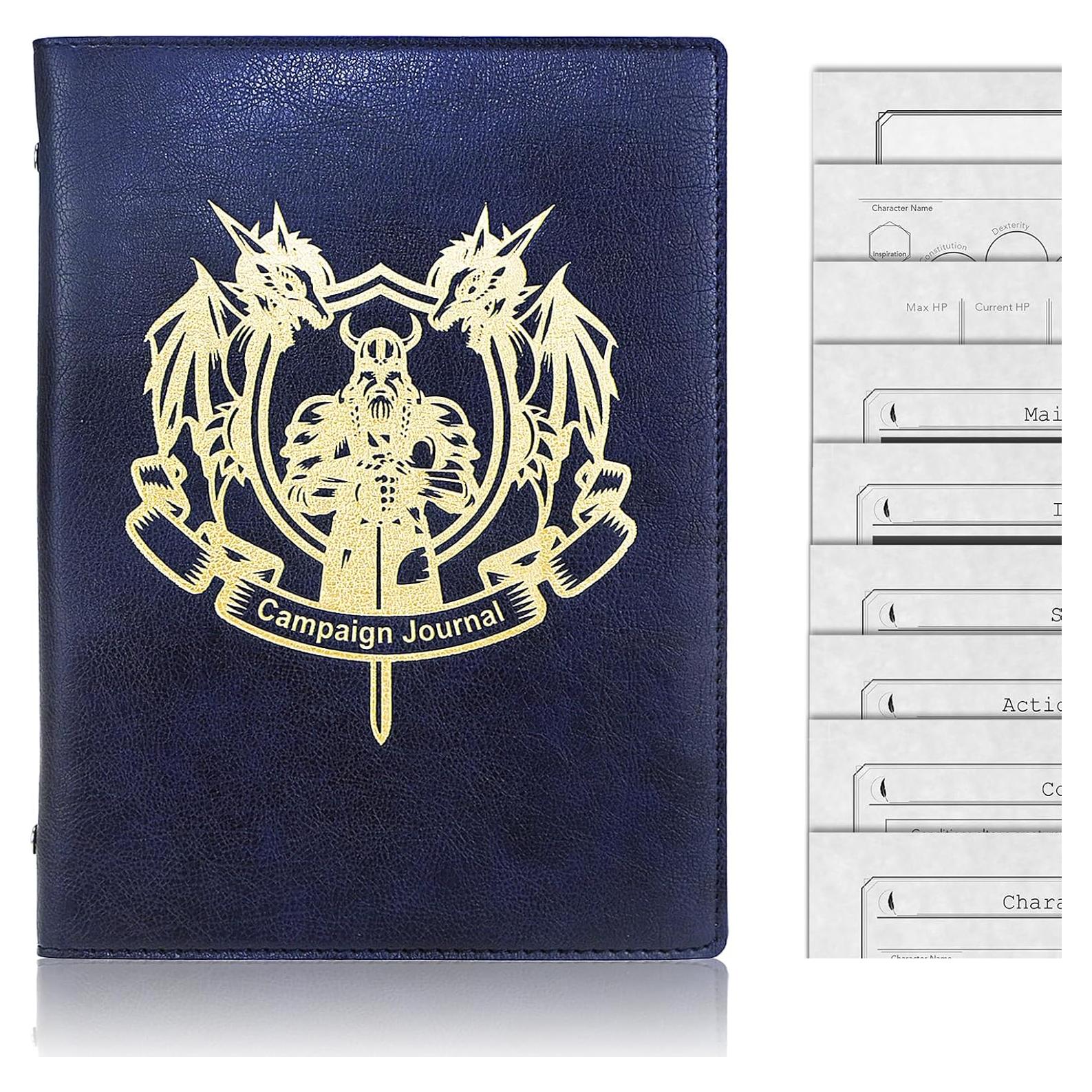 Diario de Campaña Mazeran DnD Cuero Suave B6 80 Páginas