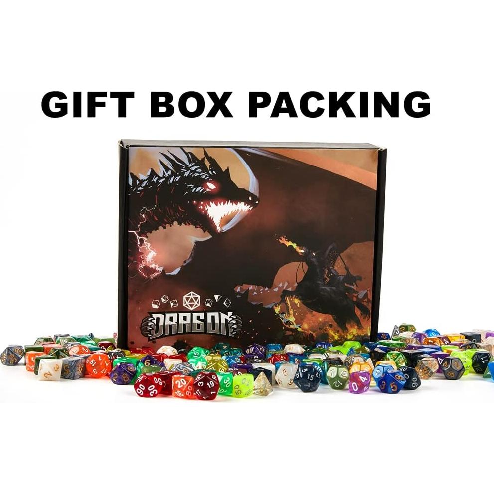 Juego de Dados Poliedricos PUGED 42 Pcs D&D con Bandeja