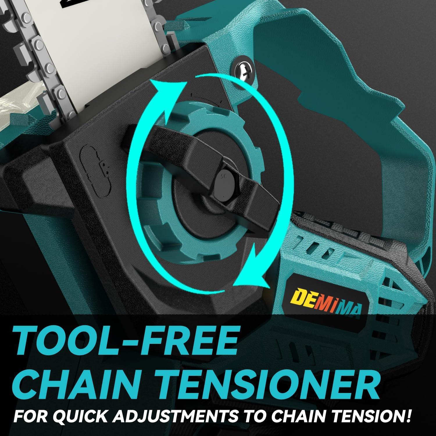 Mini Chainsaw for Makita 18V Battery, 8-Inch and 6-Inch 2-IN-1 Cordless Electric Chain saw with Brushless Motor and Auto-Oiler, 800W Hand Mini Chainsaw for Tree Pruning Wood Cutting(No Battery)