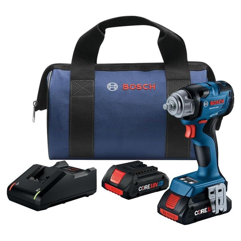 Llave de Impacto Bosch GDS18V-230CB24 18V 3/8" con 2 Baterías