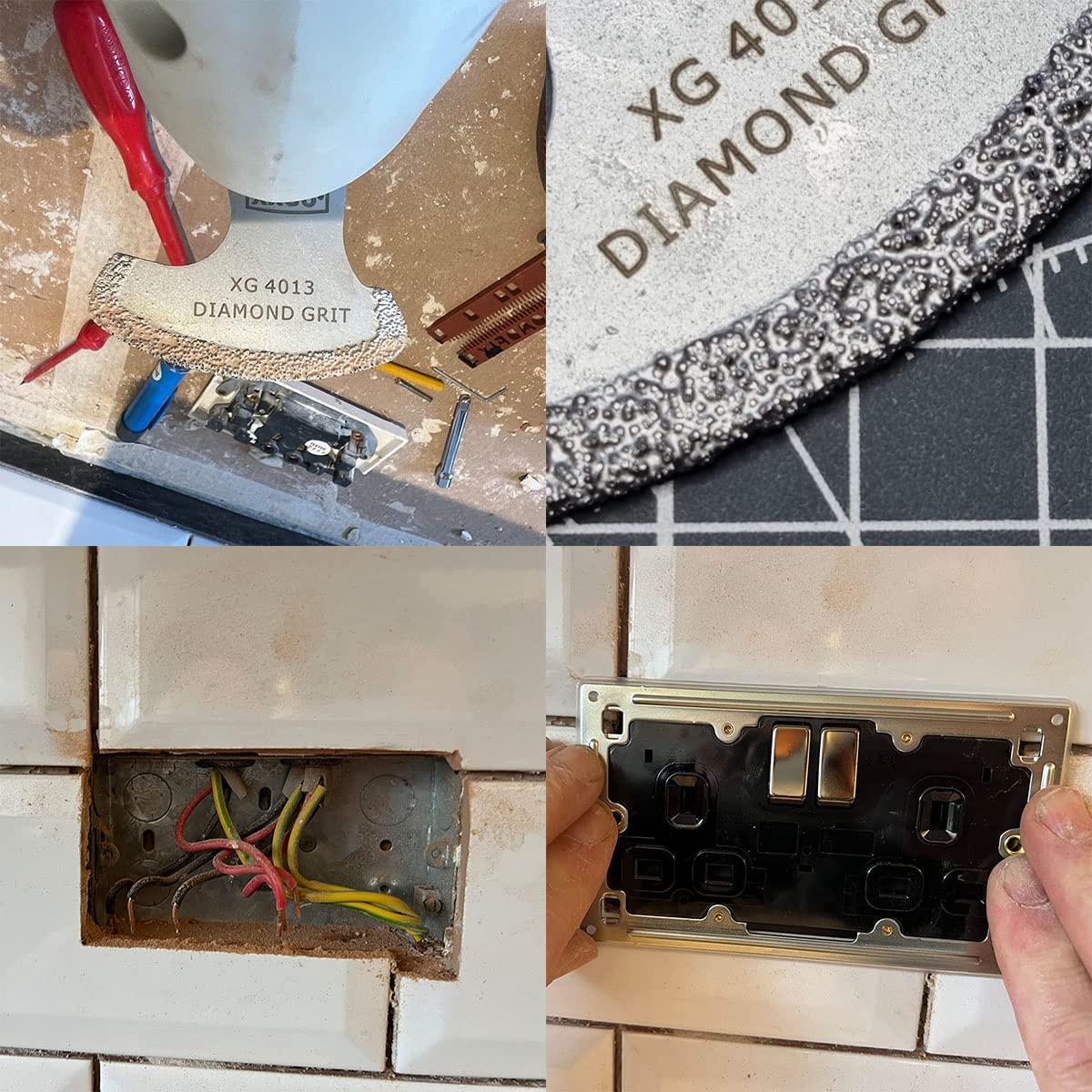 Cuchillas de Diamante XXGO XG4004D para Multitool Oscilante 4 Pcs