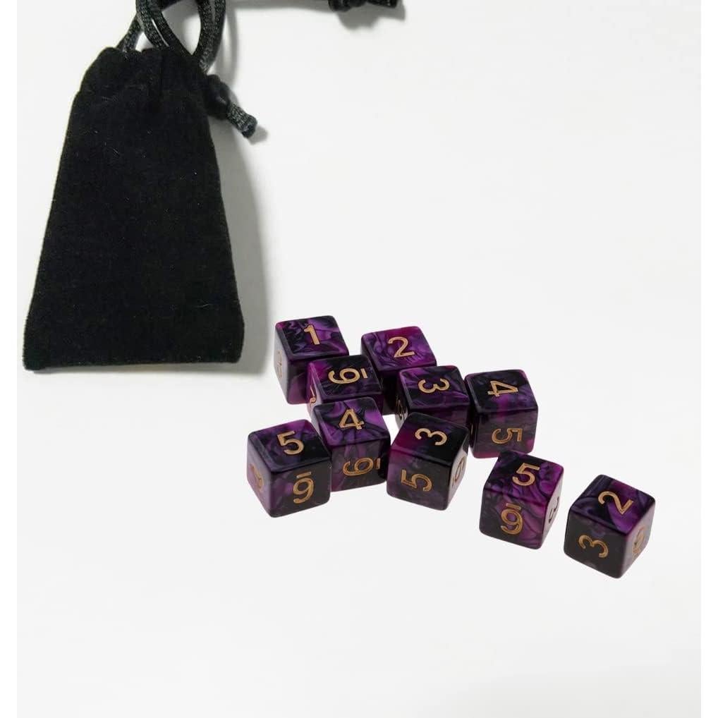 10 Dados Poliedricos D6 Acrílicos 16mm Yiotfandoll RPG