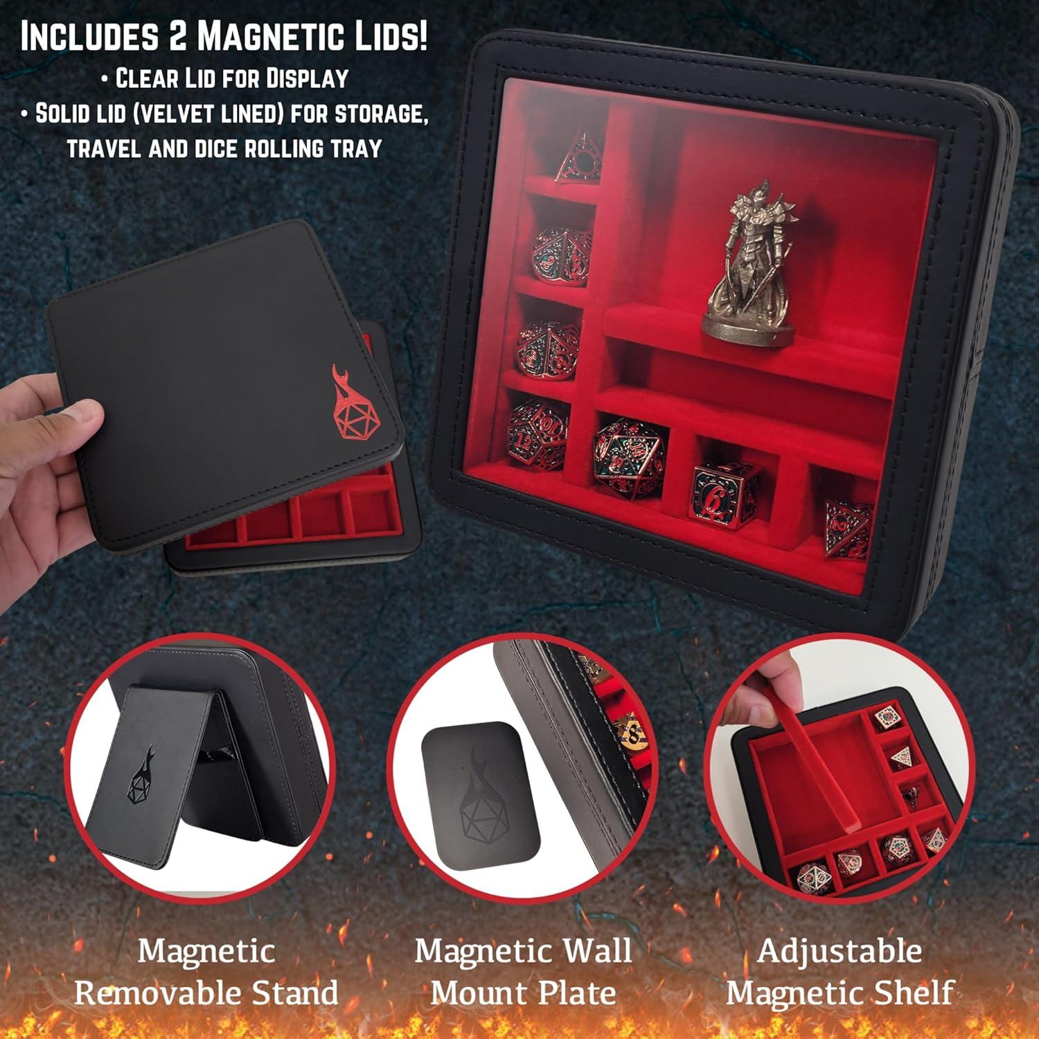 Estuche de Exhibición RPG Forged Dice Co. Rojo 14.7x3.8cm