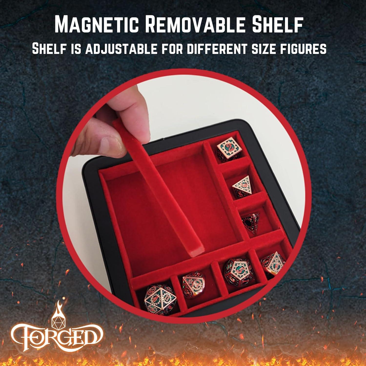 Estuche de Exhibición RPG Forged Dice Co. Rojo 14.7x3.8cm