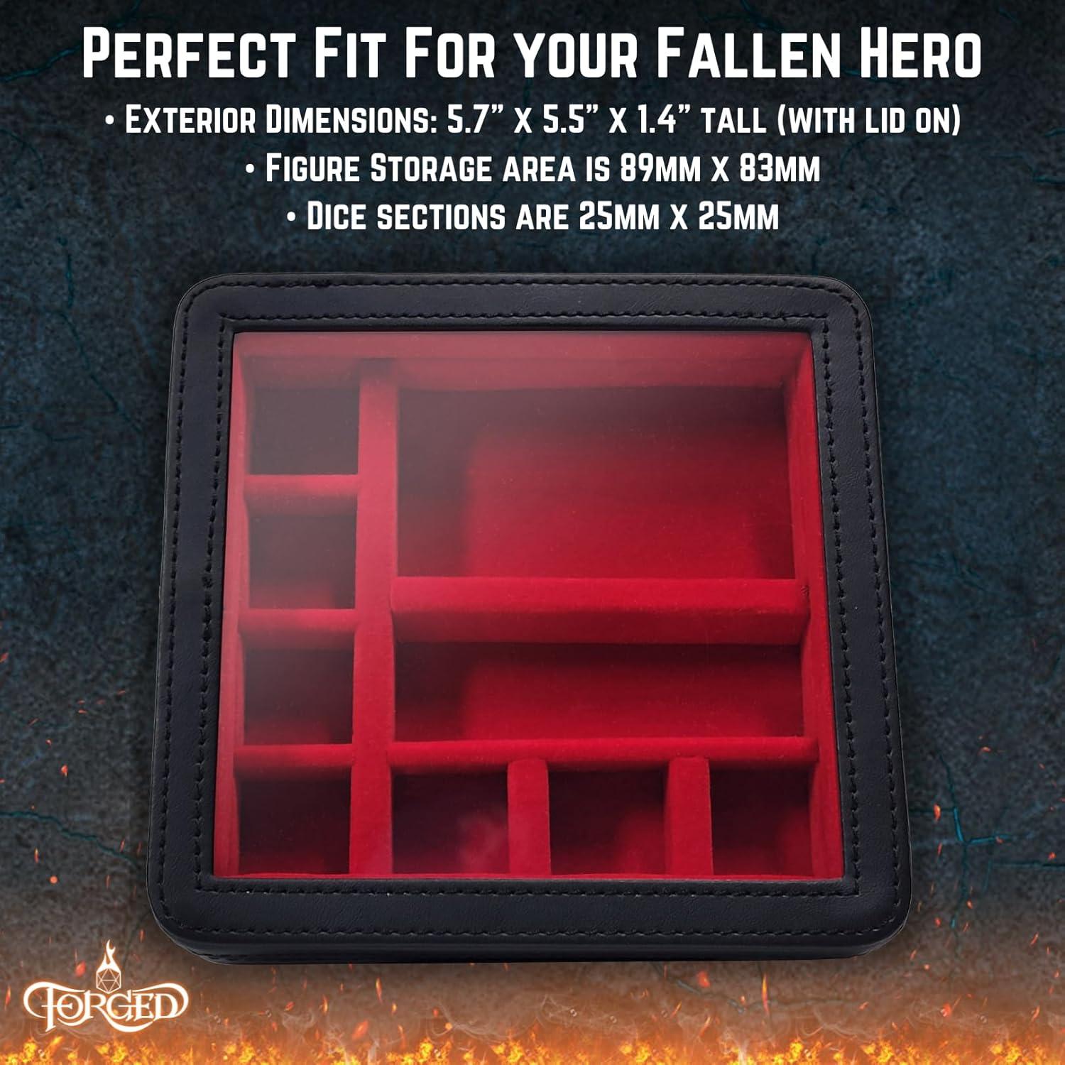Estuche de Exhibición RPG Forged Dice Co. Rojo 14.7x3.8cm
