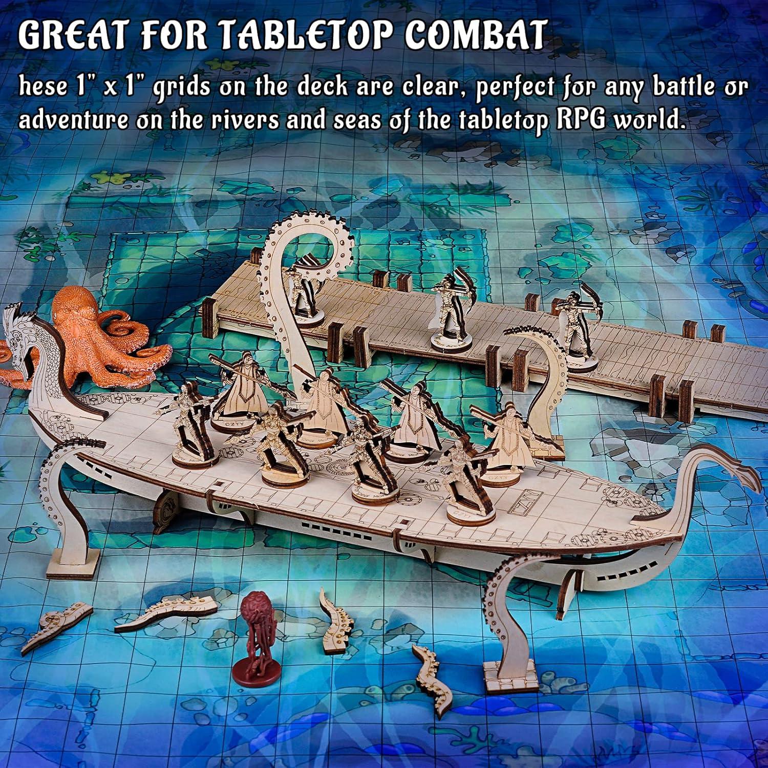 Miniatura Barco Vikingo CZYY 37.34x11.43cm para RPG