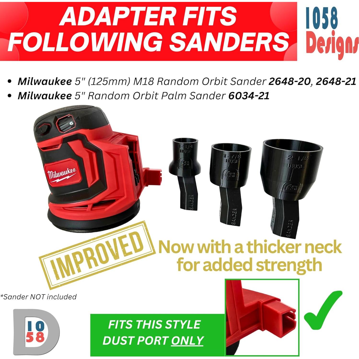 Adaptador de Vacío para Lijadoras Milwaukee 1058 Diseños 32mm