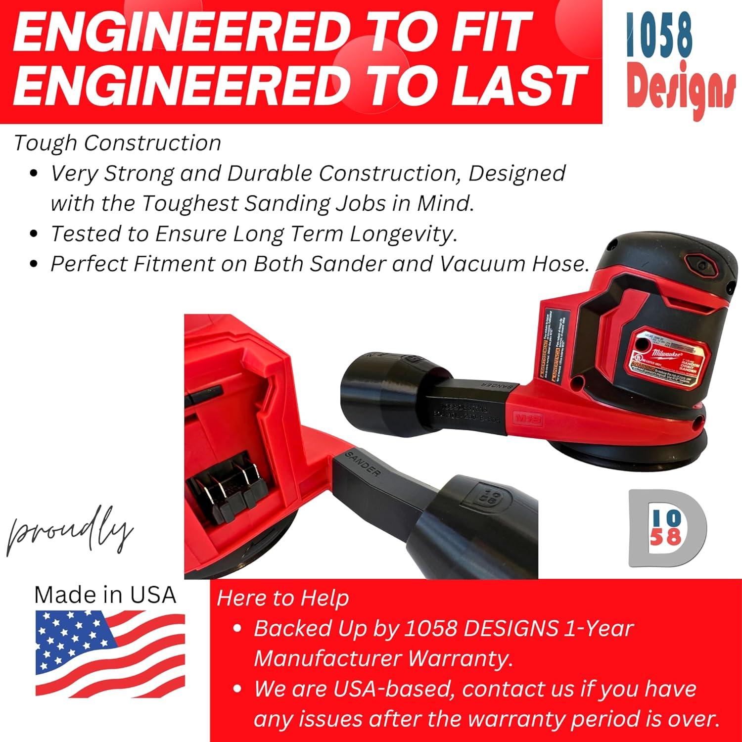 Adaptador de Vacío para Lijadoras Milwaukee 1058 Diseños 32mm