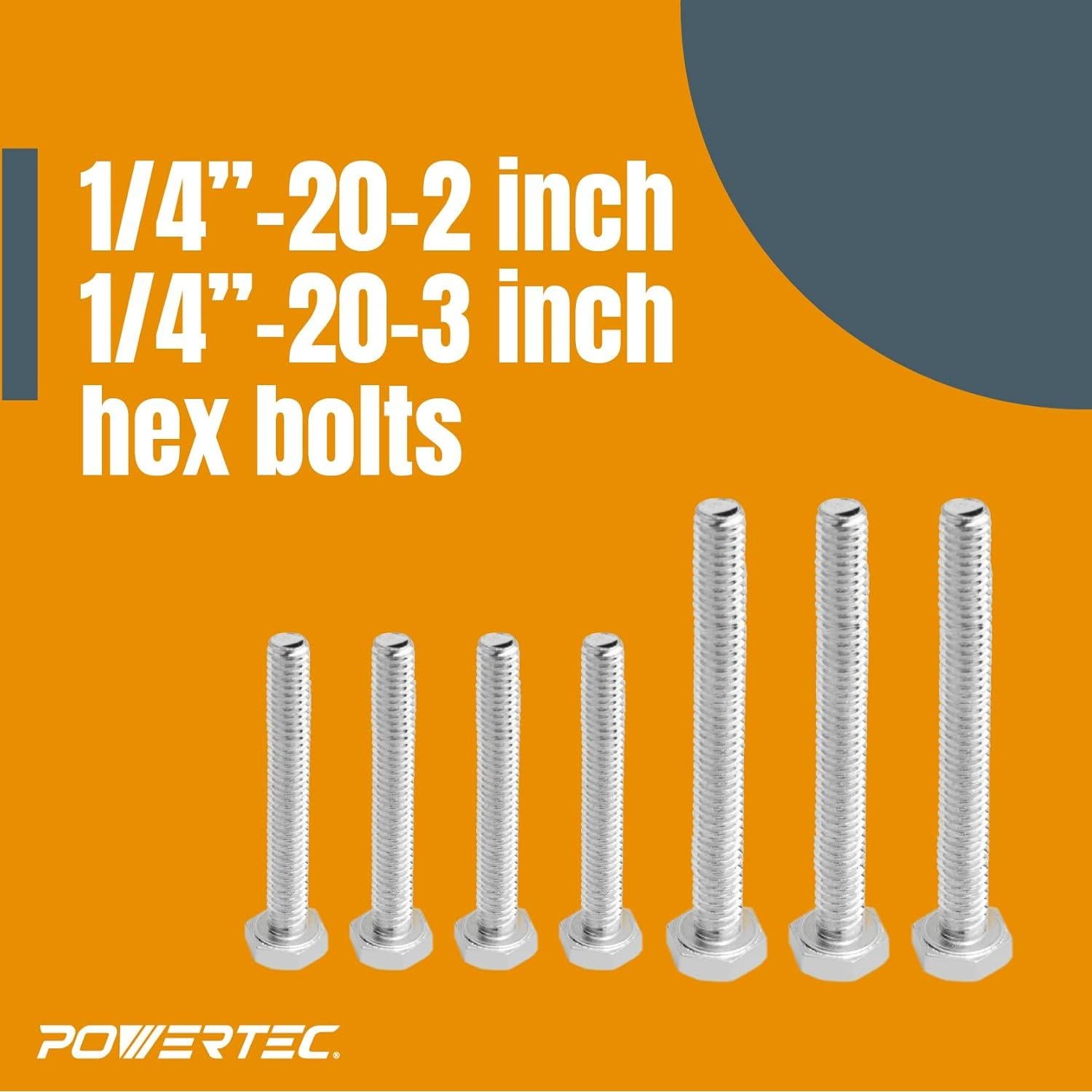 Kit de Perfiles T-Track POWERTEC 71130 con 36 Piezas