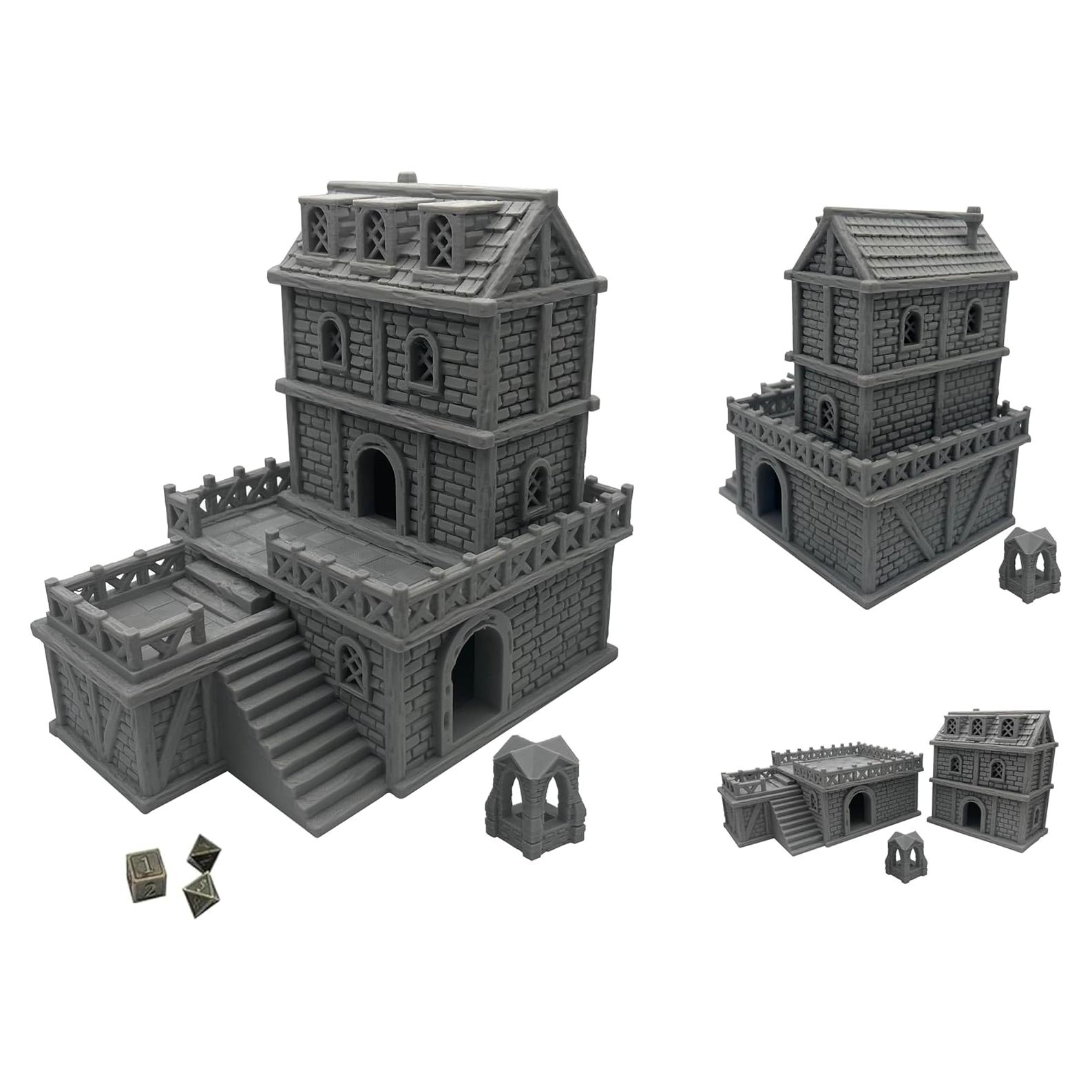 Terreno Medieval 3D Hautico para Miniaturas 28mm Pintable