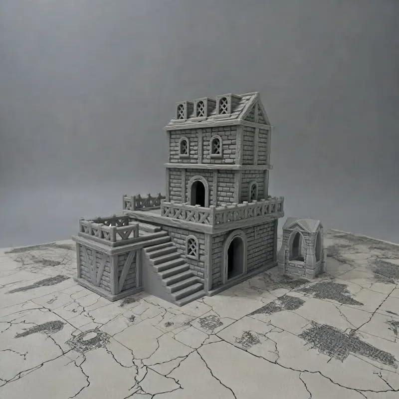 Terreno Medieval 3D Hautico para Miniaturas 28mm Pintable