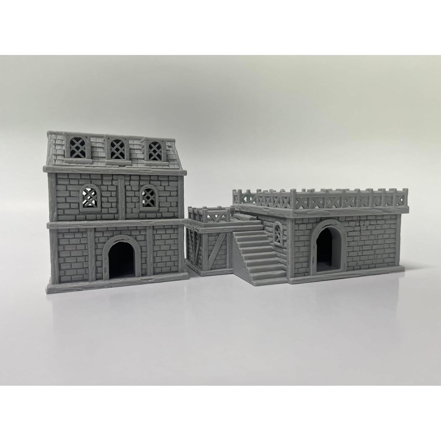 Terreno Medieval 3D Hautico para Miniaturas 28mm Pintable