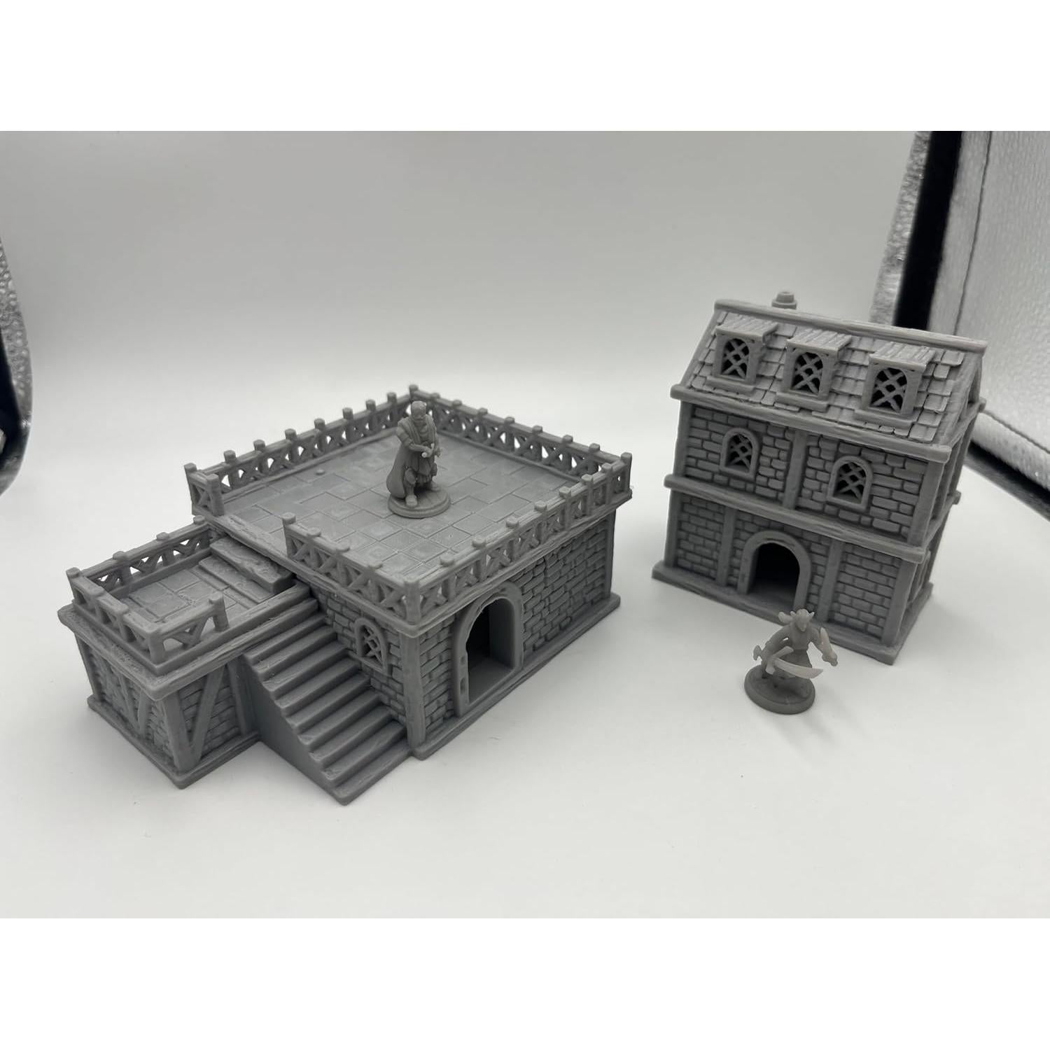 Terreno Medieval 3D Hautico para Miniaturas 28mm Pintable