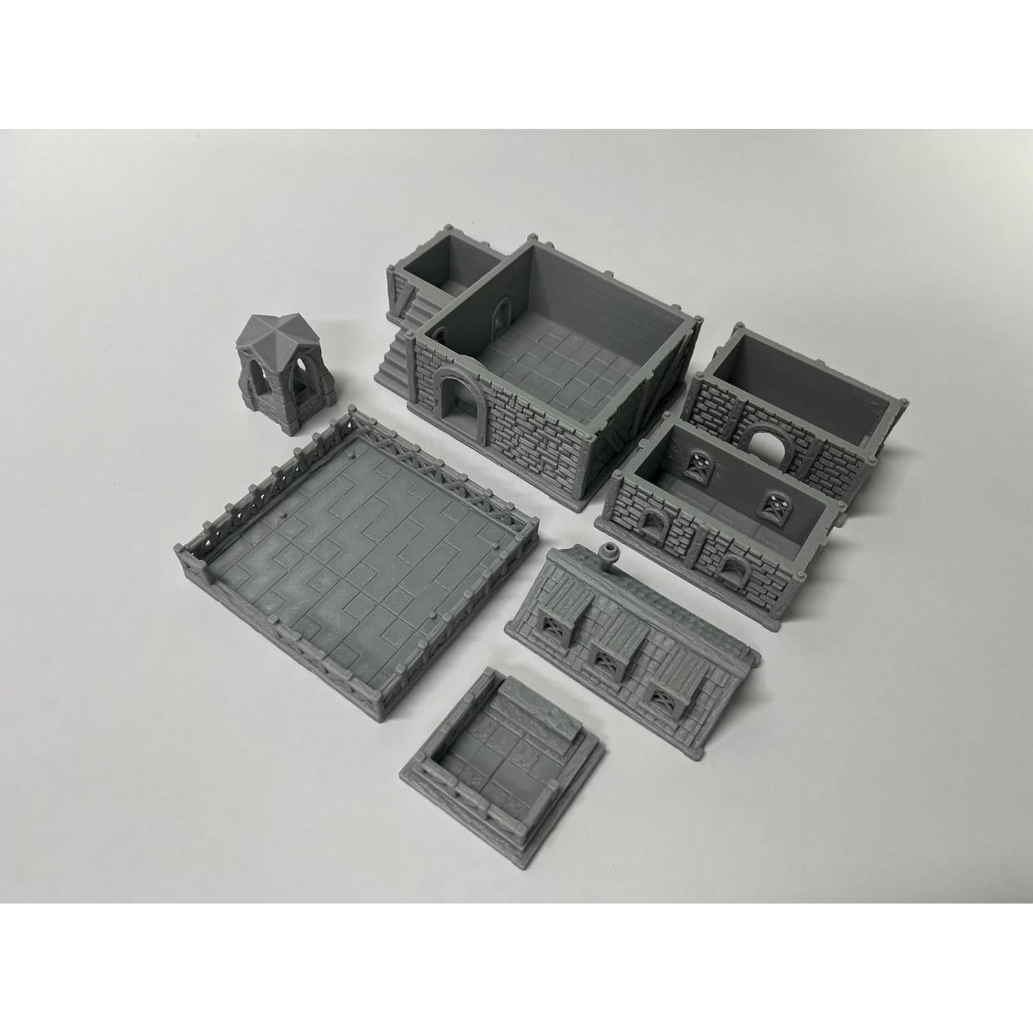 Terreno Medieval 3D Hautico para Miniaturas 28mm Pintable