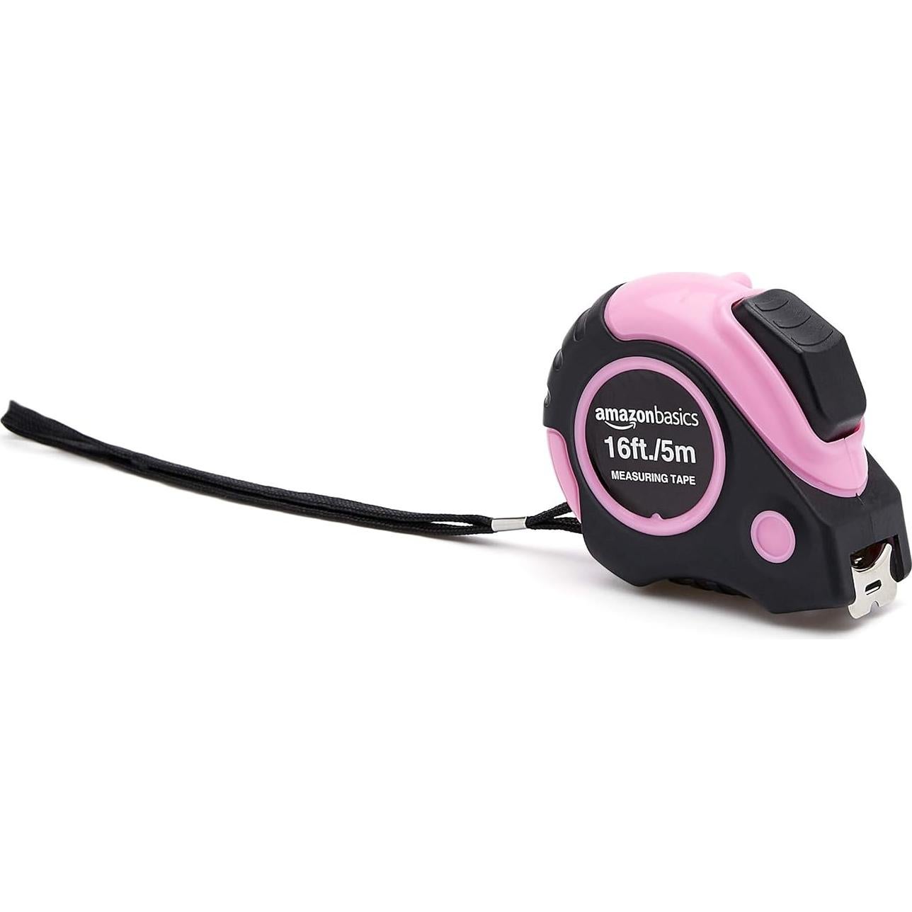 Cinta Métrica Retráctil Amazon Basics 4.9m Rosa