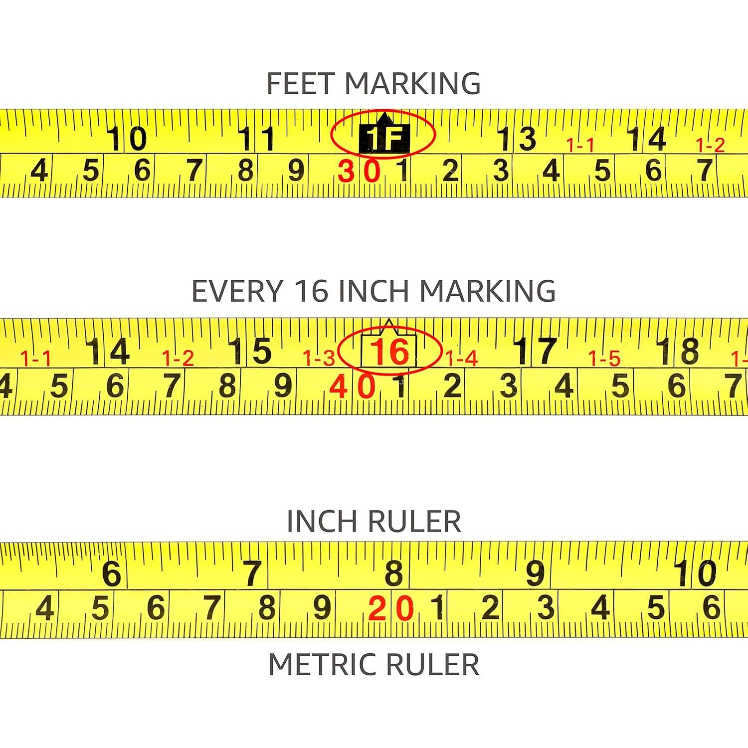 Cinta Métrica Retráctil Amazon Basics 4.9m Rosa