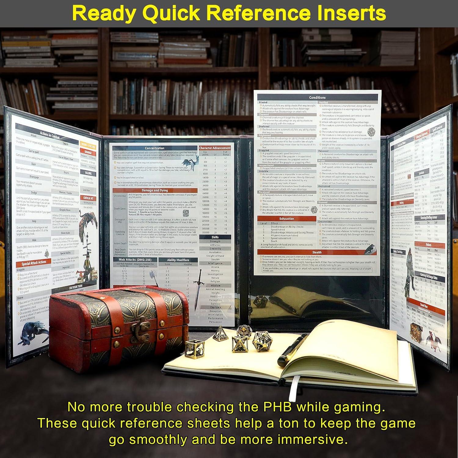 Pantalla DM Haxtec para Dungeons and Dragons 36x23 cm