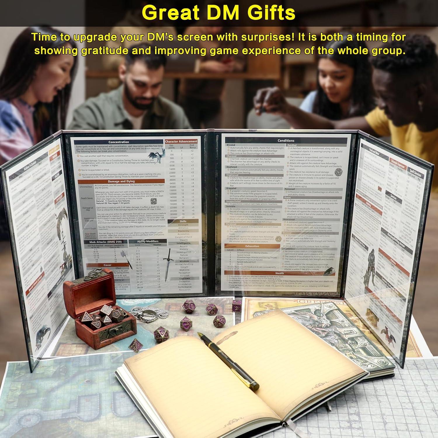 Pantalla DM Haxtec para Dungeons and Dragons 36x23 cm