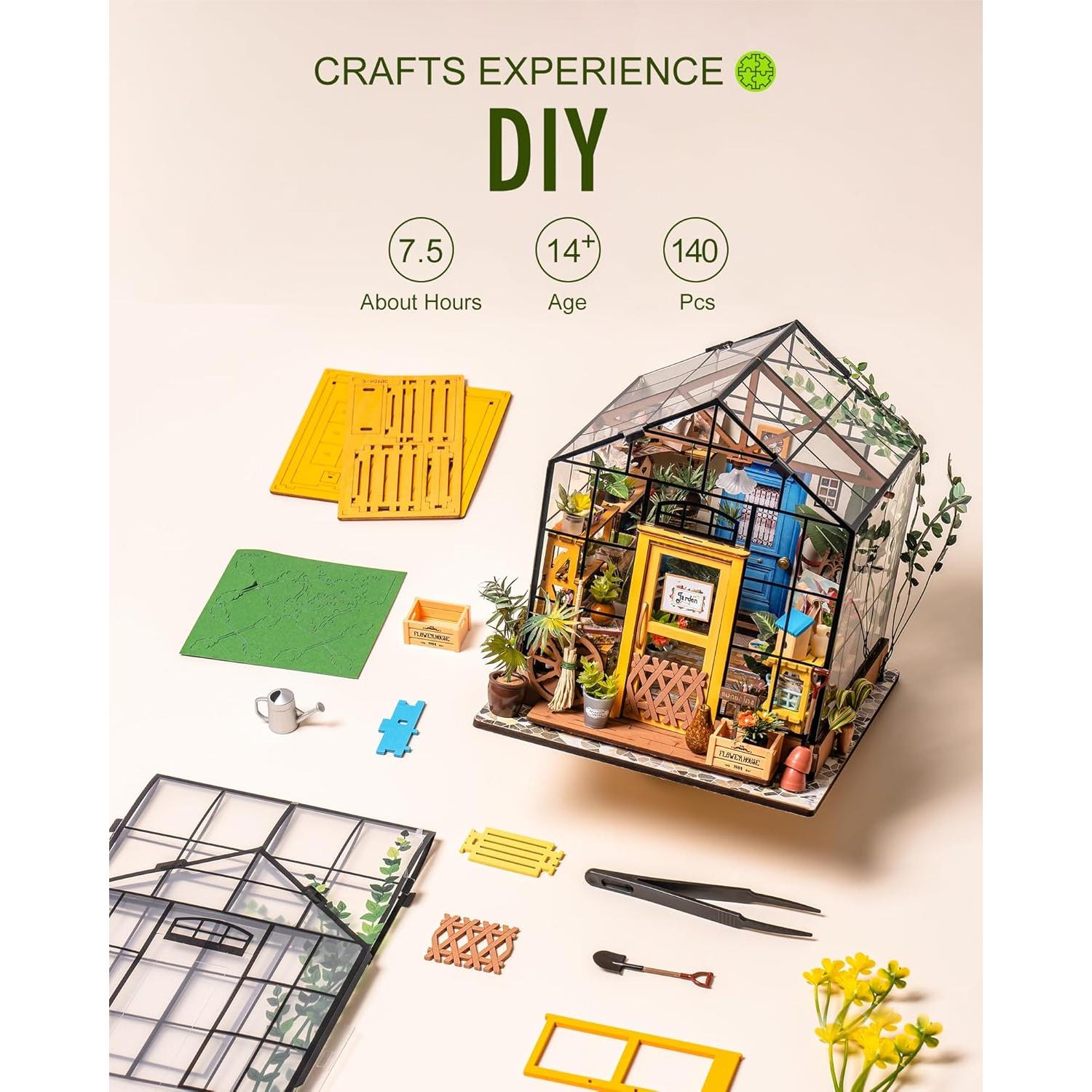 Kit de Casa en Miniatura Rolife Invernadero Cathy 18.3x18.3 cm