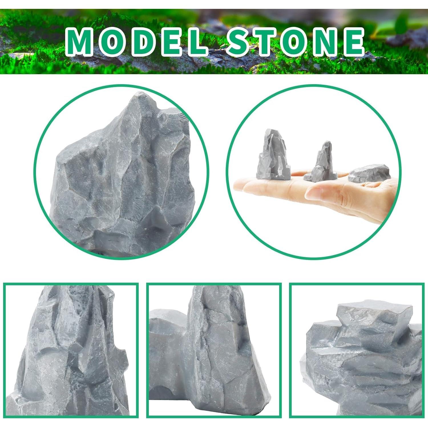 Warmtree 10 Piezas Rocas Falsas Miniatura Jardín Hadas