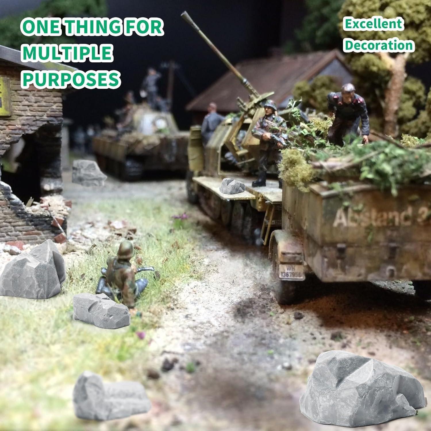 Warmtree 10 Piezas Rocas Falsas Miniatura Jardín Hadas