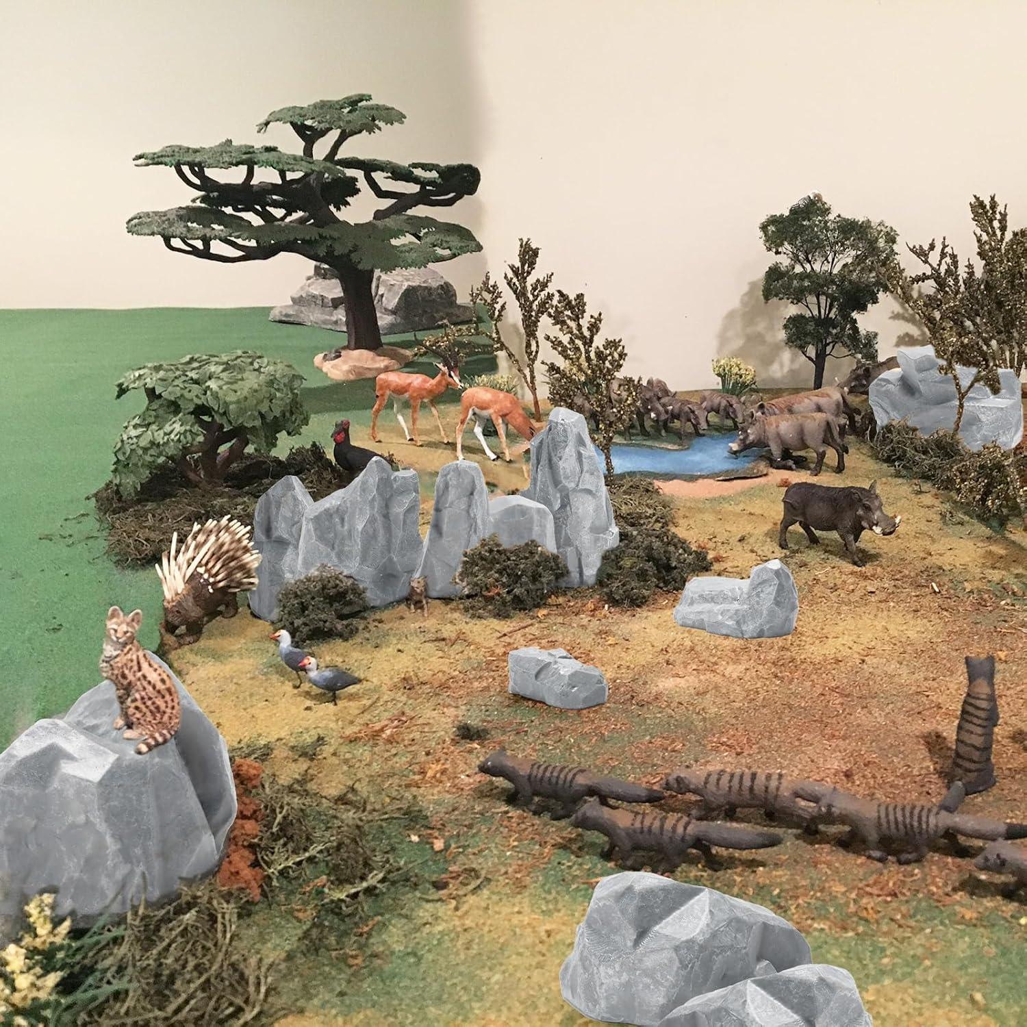 Warmtree 10 Piezas Rocas Falsas Miniatura Jardín Hadas